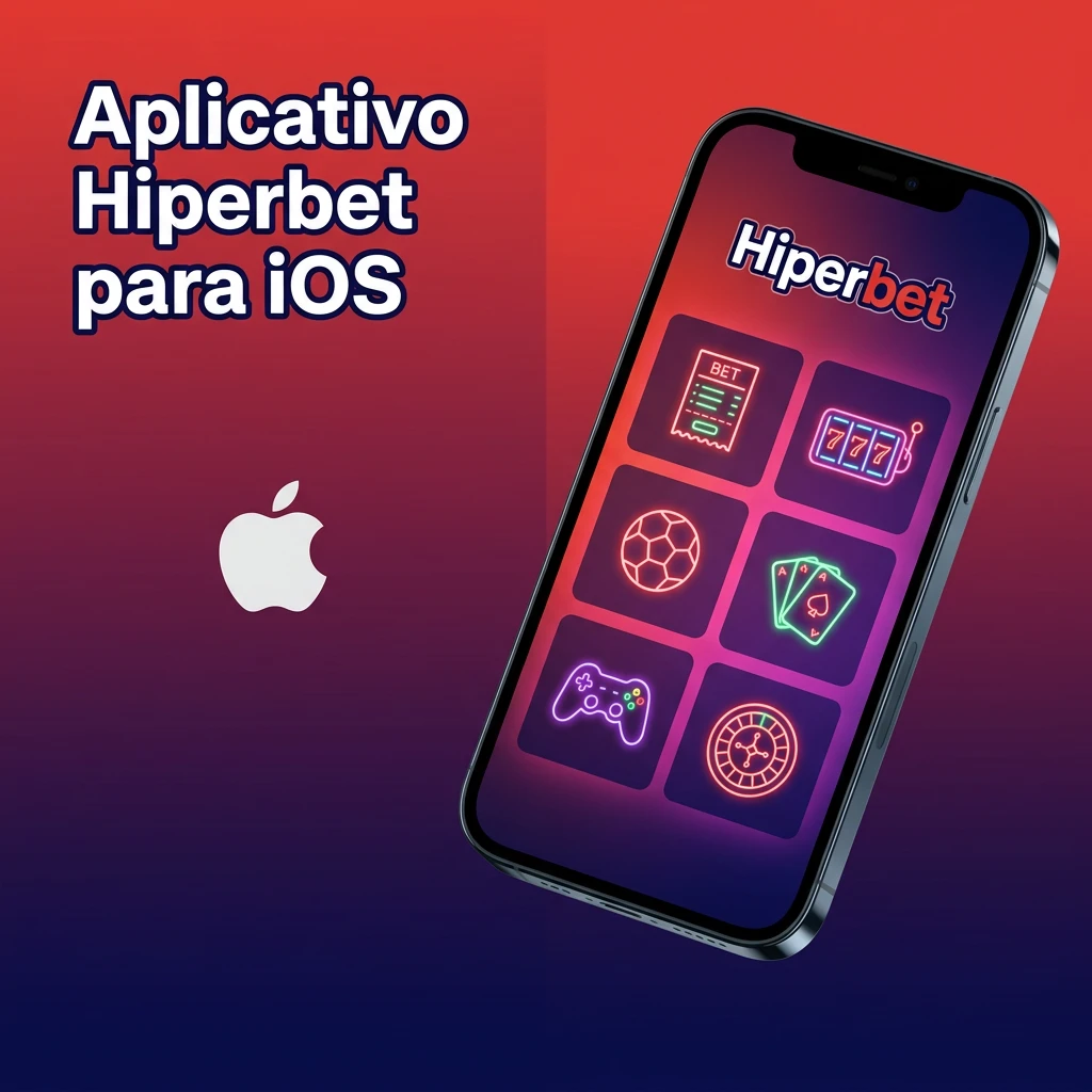 Aplicativo Hiperbet para iOS em iPhone e iPad com apostas esportivas, cassino e pagamentos via Pix.