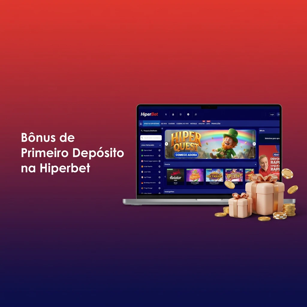 Hiperbet first deposit bonus offering 100% match up to R$500 for sports betting and casino games in Brazil