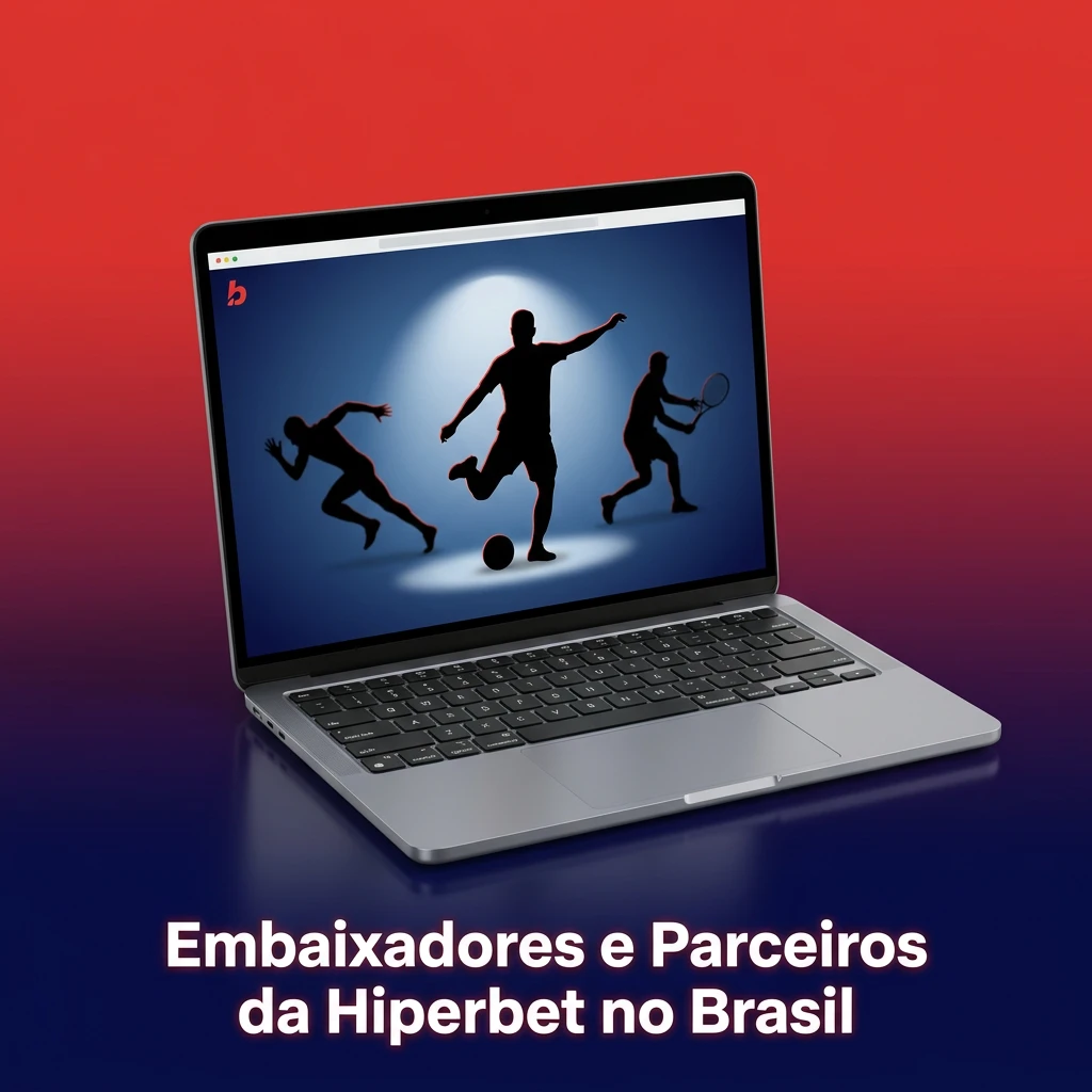 Hiperbet ambassadors and partners in Brazil including sports clubs, digital influencers, and brand ambassadors
