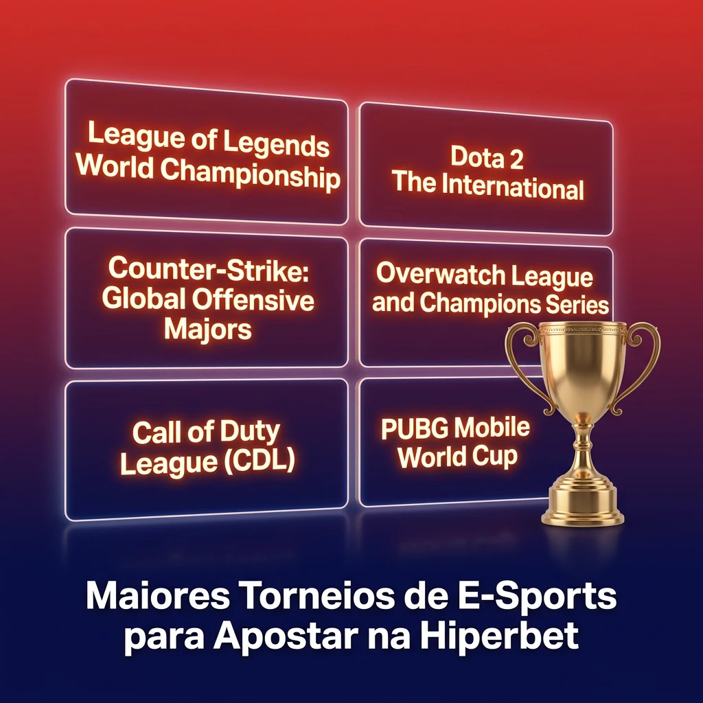 E-sports tournament table for Hiperbet betting: CS2, Dota 2, LoL, Valorant, StarCraft II, Mobile Legends, EA FC