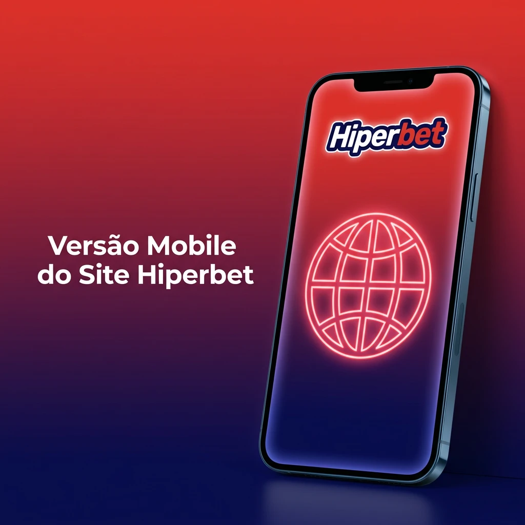 Mobile website version of Hiperbet displayed on a smartphone, showing sports betting and casino features optimized for mobile browsing.